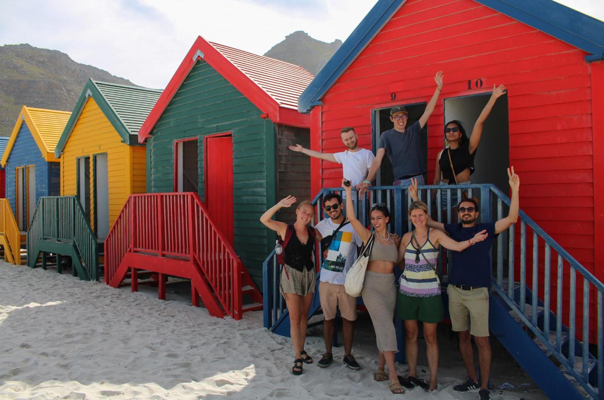 Never At Home Green Point Kapstaden Exteriör bild The beach huts of Muizenberg